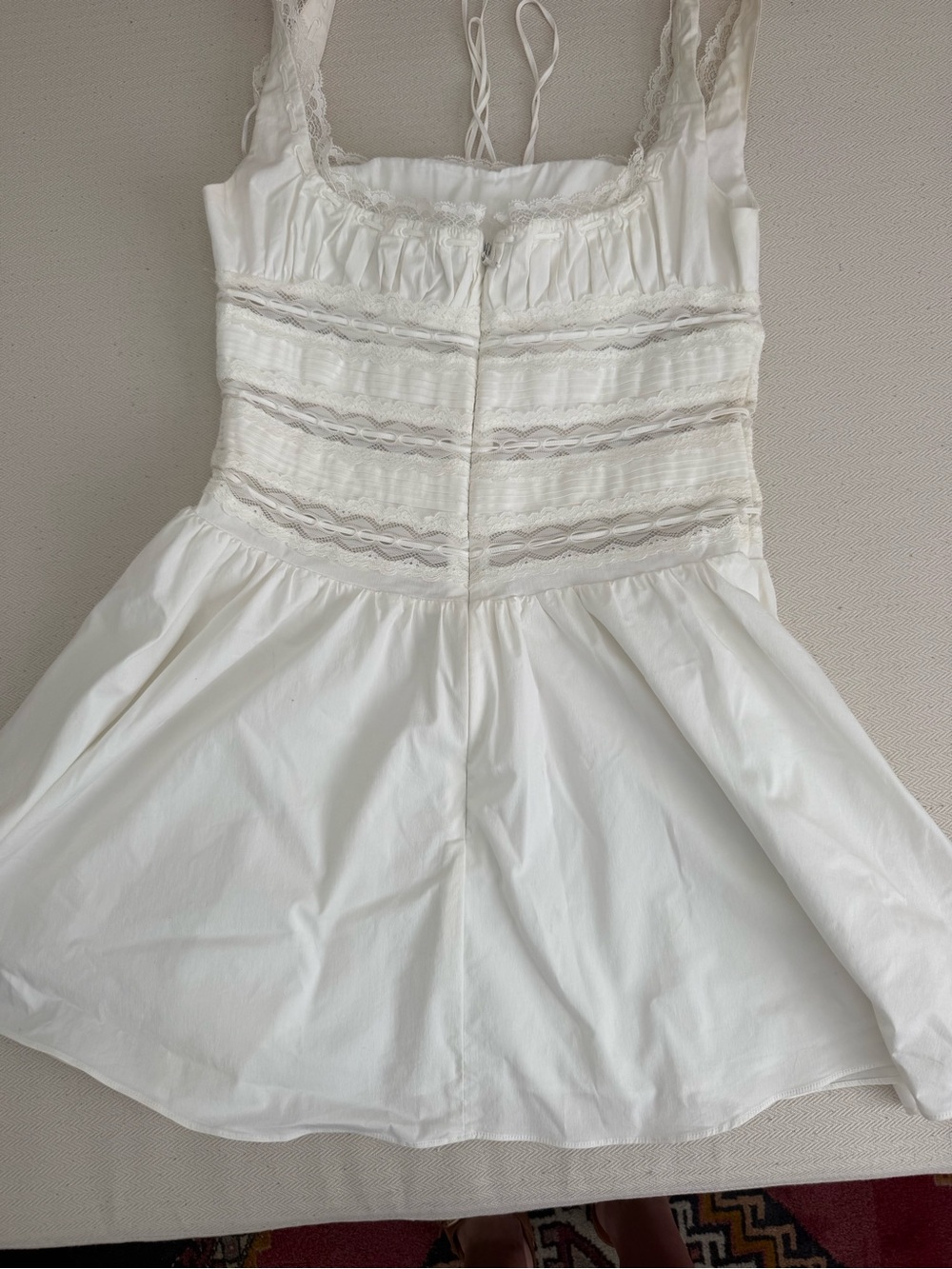 House of CB White Lace-Trim Sleeveless Dress - Picture 14 of 14